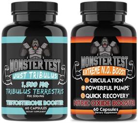 img 4 attached to 💪 Optimize Muscle Growth, Endurance, Recovery, Strength, Mass & Drive with Monster Test's Tribulus Test Booster & Monster Nitric Oxide NO Booster (2-Pack)