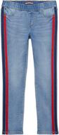 👖 tommy hilfiger adaptive elastic leggings for girls - clothing and leggings logo