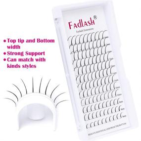 img 1 attached to 🌟 Premade Spike Lash Extensions Mixed Tray - Super Thick Eyelash Spikes, Individual Fairy Eyelashes - C Curl, 8-14mm