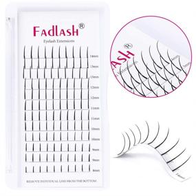 img 3 attached to 🌟 Premade Spike Lash Extensions Mixed Tray - Super Thick Eyelash Spikes, Individual Fairy Eyelashes - C Curl, 8-14mm