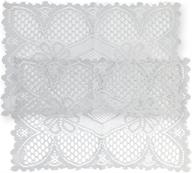 rectangular lace doilies - set of 2. cream or white color options (white) логотип