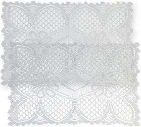 img 2 attached to Rectangular Lace Doilies - Set of 2. Cream or White Color Options (White)