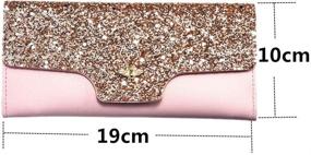 img 3 attached to Geometric Sequins Tri Fold Multi Function Handbag Women's Handbags & Wallets