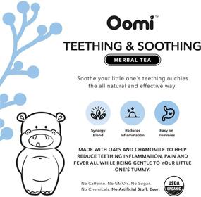 img 1 attached to Oomi Organic Baby Teething Herbal Tea - 30 Servings - Safe for Infants - Natural & USDA Certified - Chemical-Free, Caffeine-Free, and Chamomile-Infused - Promotes Oral Pain Relief and Restful Baby Sleep