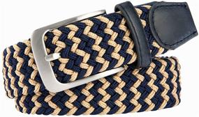 img 3 attached to 👔 Jiguoor Stretch Elastic Fabric Belts and Men's Accessories with Braided Design