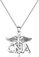 cenwa cna necklace – certified nursing assistant charm pendant with caduceus angel, ideal gifts for nursing students logo