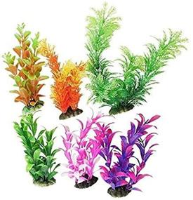 img 3 attached to 🐠 Saim Artificial Fish Tank Plants - Assorted Color 6 Pcs, Plastic Aquarium Décor Fish Tank Ornament Decorations