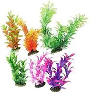 🐠 saim artificial fish tank plants - assorted color 6 pcs, plastic aquarium décor fish tank ornament decorations логотип