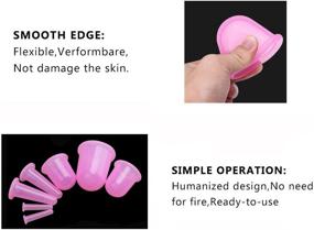 img 2 attached to 🌸 Revitalizing Cupping Therapy Set: 7Pcs Anti-Cellulite Cups for Vacuum Suction Massage, Ideal for Facial and Body Massages at Home (Pink)