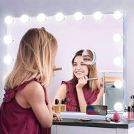 💄 kottova vanity mirror - 15 dimmable led bulbs, 3 color lights, usb charging port - large hollywood lighted makeup mirror with lights and detachable 10x magnification - touch control logo