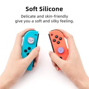 img 3 attached to GeekShare Greedy Ghost Thumb Grip Caps - Soft Silicone Joystick Cover - Compatible with Nintendo Switch, Nintendo Switch OLED, and Switch Lite - Includes 4PCS