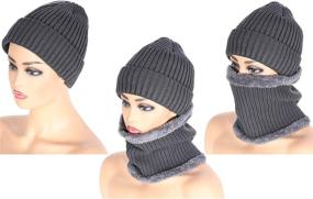 img 1 attached to 🧣 Tatuo 4-Piece Ski Warm Set: Winter Hat, Scarf, Gloves & Earmuffs for Adults and Kids