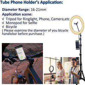 img 2 attached to USGohin Cell Phone Holder: The Perfect Tripod Ringlight Companion for Livestreaming and Webcam Use