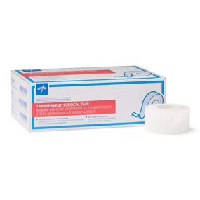 img 4 attached to 🩹 Medline PRM260201H Caring Transparent Adhesive Tape - Box of 12 Rolls | 1" x 10 yd Tape