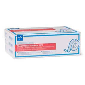 img 2 attached to 🩹 Medline PRM260201H Caring Transparent Adhesive Tape - Box of 12 Rolls | 1" x 10 yd Tape