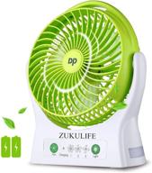 🌀 portable usb powered personal desk fan with strong airflow - cooling for travel, home kitchen, and office - 3 speeds - side light - light green логотип