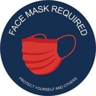 🎭 sticky brand face mask required sign stickers: promote mask-wearing with eye-catching wall signs logo