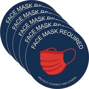 img 3 attached to 🎭 Sticky Brand Face Mask Required Sign Stickers: Promote Mask-Wearing with Eye-Catching Wall Signs