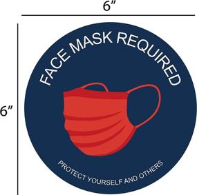 img 1 attached to 🎭 Sticky Brand Face Mask Required Sign Stickers: Promote Mask-Wearing with Eye-Catching Wall Signs