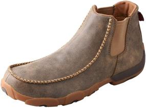 img 4 attached to 👞 Brown Twisted Driving Moccasin Shoes: Comfort and Style Combined