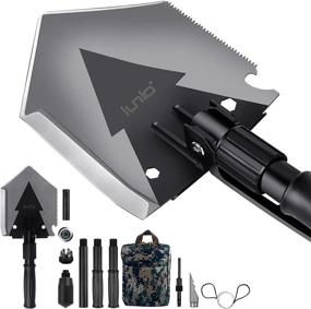 img 4 attached to 🏕️ iunio Folding Shovel, 38-inch Camping Shovel, Survival Multitool, Foldable Entrenching Tool, Portable Collapsible Spade, Off-Roading E-Tool Kit for Camping, Backpacking, Trenching, Car Emergency