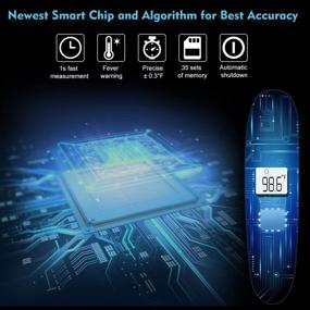 img 3 attached to 🌡️ Aazomba Non-Contact Digital Infrared Temporal Forehead Thermometer - Touchless, Accurate & Fast Readings for Baby and Adults with Fever Alarm, Memory Function