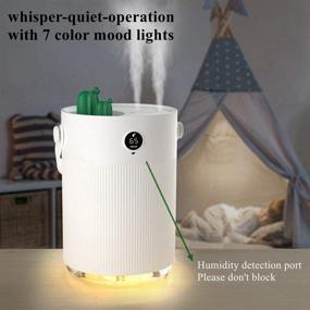 img 1 attached to 🌬️ 1L Mini USB Cool Mist Humidifier with Timer and Auto Shutdown for Office, Desk, Car