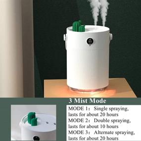 img 2 attached to 🌬️ 1L Mini USB Cool Mist Humidifier with Timer and Auto Shutdown for Office, Desk, Car