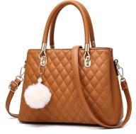 ihayner leather handbags top handle shoulder women's handbags & wallets and totes logo