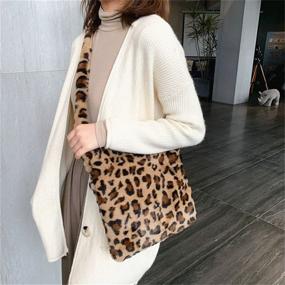 img 3 attached to 👜 Fluffy Shoulder Ladies Crossbody: Stylish Autumn Women's Handbags, Wallets & Top-Handle Bags