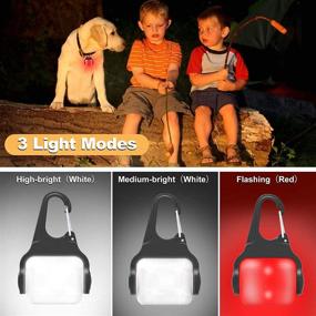 img 3 attached to 🐶 USB Rechargeable Dog Collar Light - Clip-on Dog Lights for Night Walking with 3 Light Modes - Waterproof LED Safety Light for Running, Camping, Climbing, Biking - 2 Pack