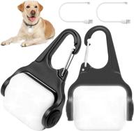 🐶 usb rechargeable dog collar light - clip-on dog lights for night walking with 3 light modes - waterproof led safety light for running, camping, climbing, biking - 2 pack logo