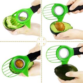 img 3 attached to 3-in-1 Avocado Slicer: Silicon Grip Handle, Pitter, Cutter Pit Remover - BPA Free Tool to Split and Cut Avocado