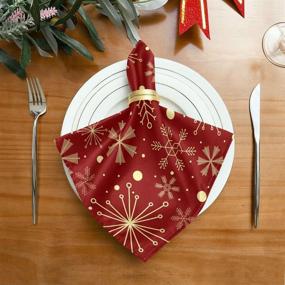 img 3 attached to Senya Christmas Snowflakes Washable Polyester Food Service Equipment & Supplies