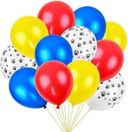🎈 add colorful fun to paw party decorations with holicolor 100pcs dog paw print balloons & clips logo
