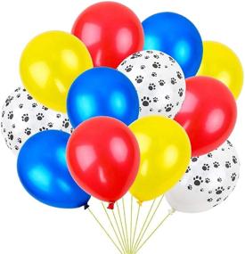 img 4 attached to 🎈 Add Colorful Fun to Paw Party Decorations with Holicolor 100pcs Dog Paw Print Balloons & Clips