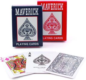 img 1 attached to Maverick Standard Index Playing Cards - 1 Count (Colors May Vary)