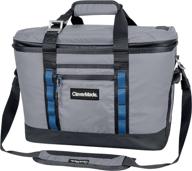 clevermade maverick collapsible cooler bag - 50 can insulated leakproof soft sided beverage tote with shoulder strap, bottle opener and storage pockets: grey/charcoal, large, one size логотип