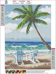 img 3 attached to Stunning Ocean Beach Blue Sky 5D Diamond Painting Kit for Adults