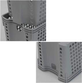 img 2 attached to 📦 Ggbin Grey Plastic Storage Basket: Slim Bins for Organizing, 6-Pack