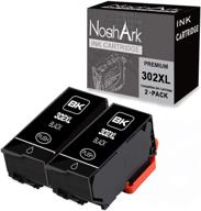 🖨️ noahark 2 packs 302xl remanufactured ink cartridge for epson expression premium xp-6000 xp-6100 - high-capacity replacement (2 black) logo