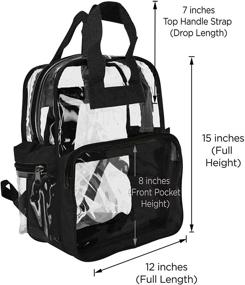 img 2 attached to DALIX Small Clear Backpack Purple Backpacks and Casual Daypacks