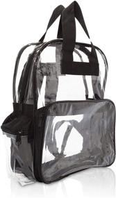 img 4 attached to DALIX Small Clear Backpack Purple Backpacks and Casual Daypacks