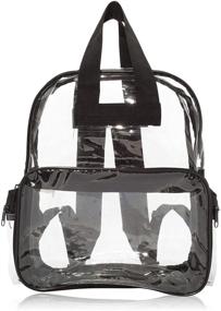 img 1 attached to DALIX Small Clear Backpack Purple Backpacks and Casual Daypacks