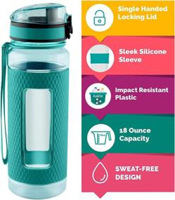 img 3 attached to 💧 Swig Savvy 16oz Sports Water Bottle with Wide Mouth, Leakproof Lid, Infuser, and Silicone Sleeve in Green - Stay Hydrated on the Go!