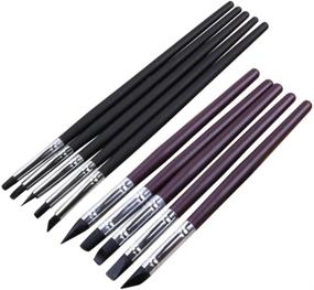 img 3 attached to 🖌️ Premium Clay Sculpting Tools Set - 5pcs Professional Silicone Rubber Tip Paint Pens Brushes