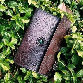 img 2 attached to 📔 Потрясающий ручной кожаный журнал с каменной отделкой: Издание "Глаз Агамотто" Доктора Стрэнджа