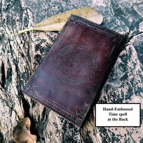 img 1 attached to 📔 Потрясающий ручной кожаный журнал с каменной отделкой: Издание "Глаз Агамотто" Доктора Стрэнджа