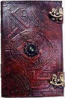 📔 stunning handmade stone leather journal: doctor strange eye of agamotto edition logo
