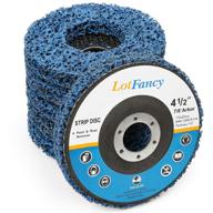 🔵 lotfancy stripping disc - quick and easy paint and rust removal for angle grinder - 6pcs 4 1/2” x 7/8” silicon carbide abrasive wheel - ideal for wood, metal, fiberglass - blue logo